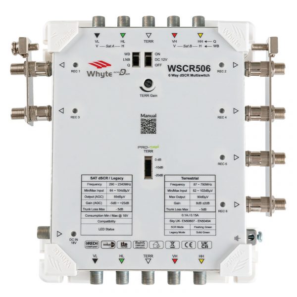 5-Wire 6-Way dSCR Multiswitch <br>(WSCR506)